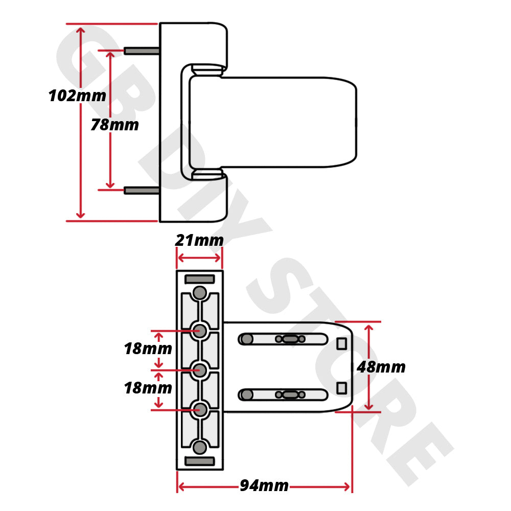 yale neon paddock flag hinge measuring guide