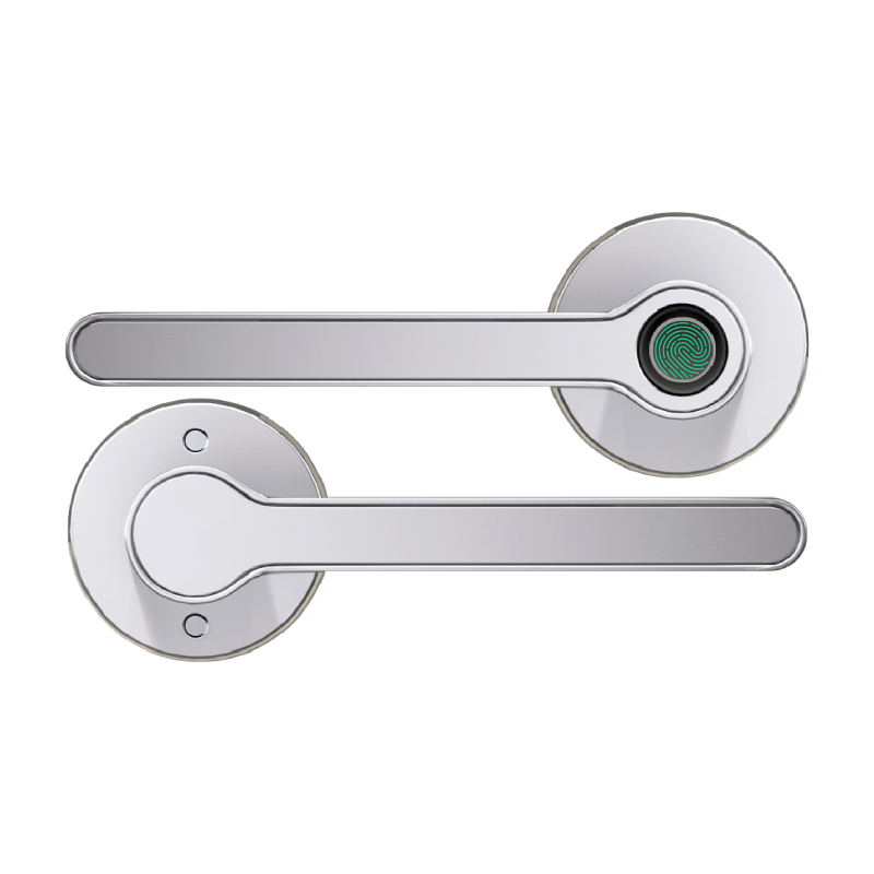 Blusafe Breeze Fingerprint Internal Door Handle Rose Backplate