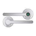 Blusafe Breeze Fingerprint Internal Door Handle Rose Backplate