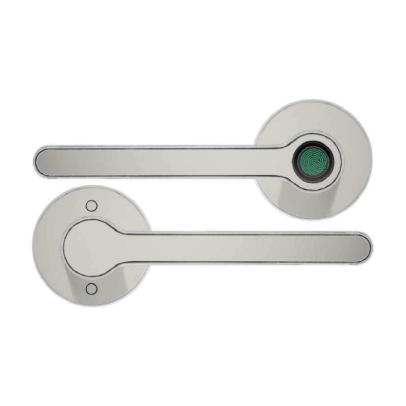 Blusafe Breeze Fingerprint Internal Door Handle Rose Backplate