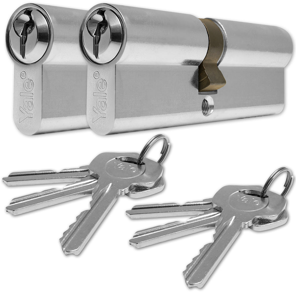 Yale Standard Euro Cylinder Door Lock Keyed Alike Pair