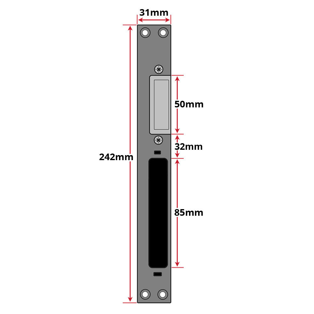 Universal uPVC Door Latch Plate