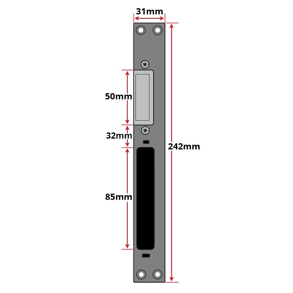 Universal uPVC Door Latch Plate