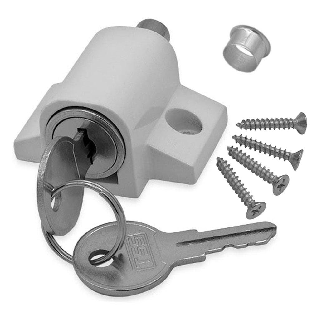 Sliding Patio Door Lock Bolt Universal Push to Lock Deadbolt