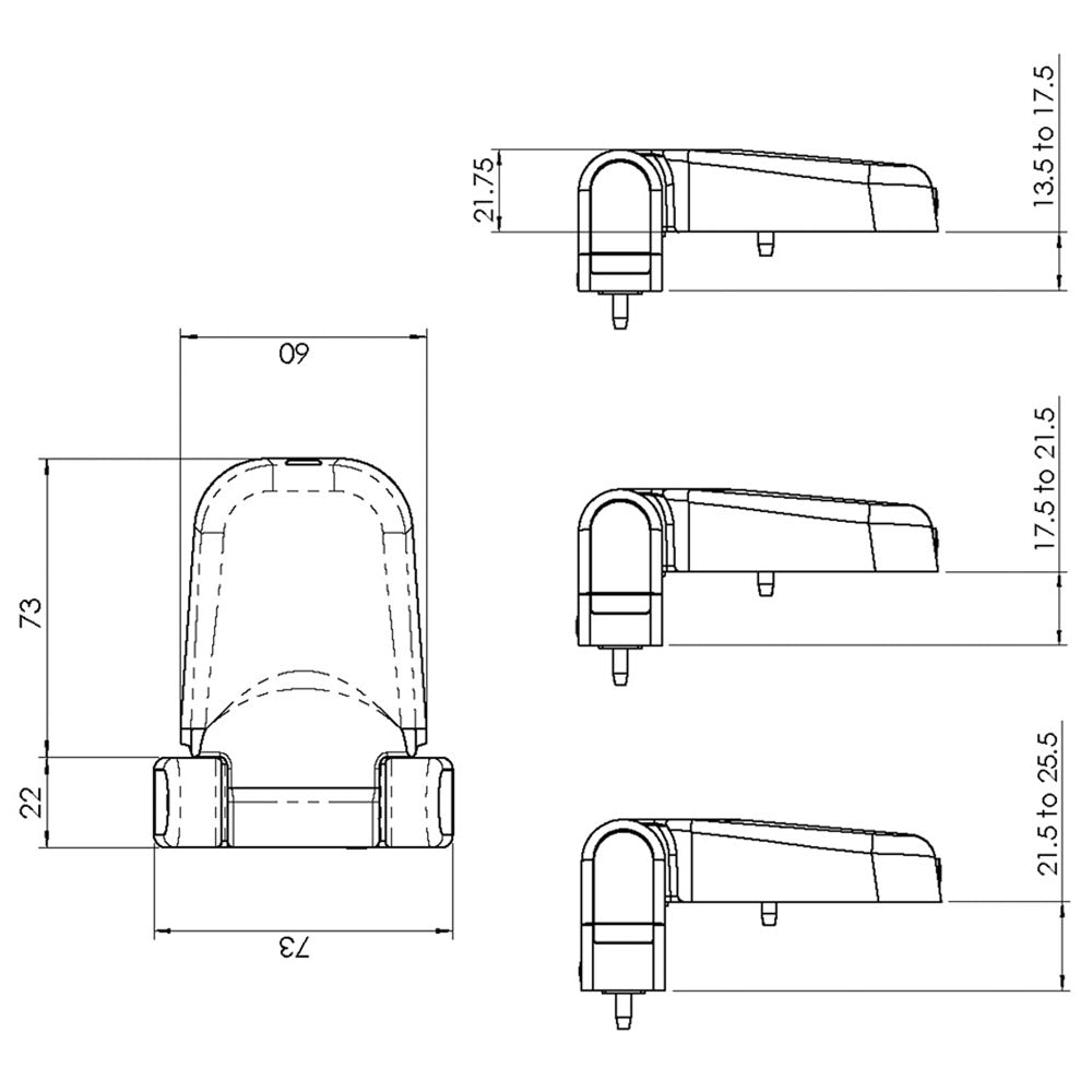 ERA Maxim uPVC Door Hinge 3D Adjustable White