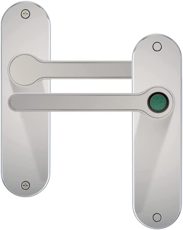 blusafe breeze fingerprint door handle satin chrome