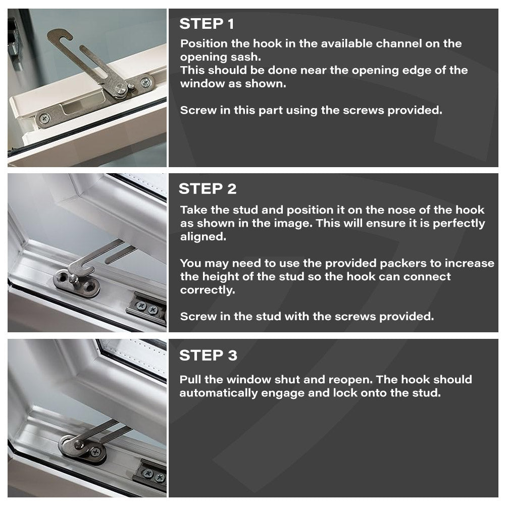 automatic upvc window restrictor installation