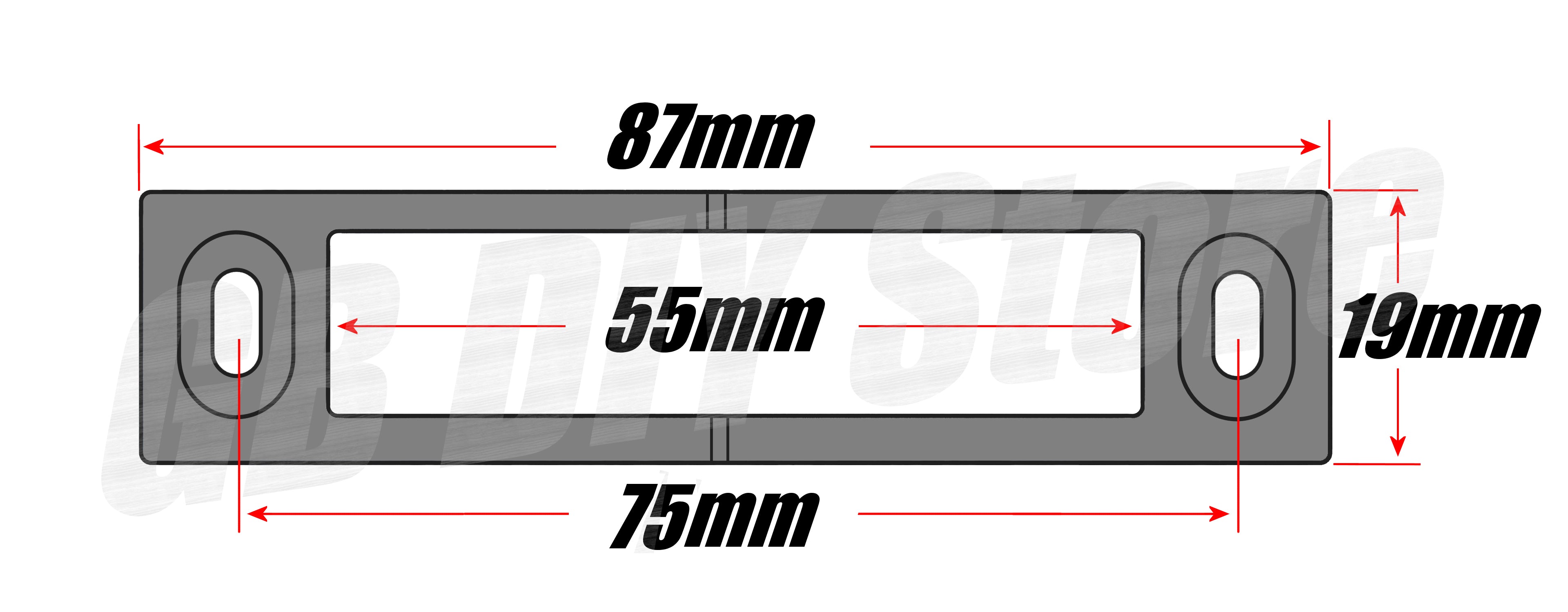 Universal Generic Door Latch Plate &amp; Keep Technical Details