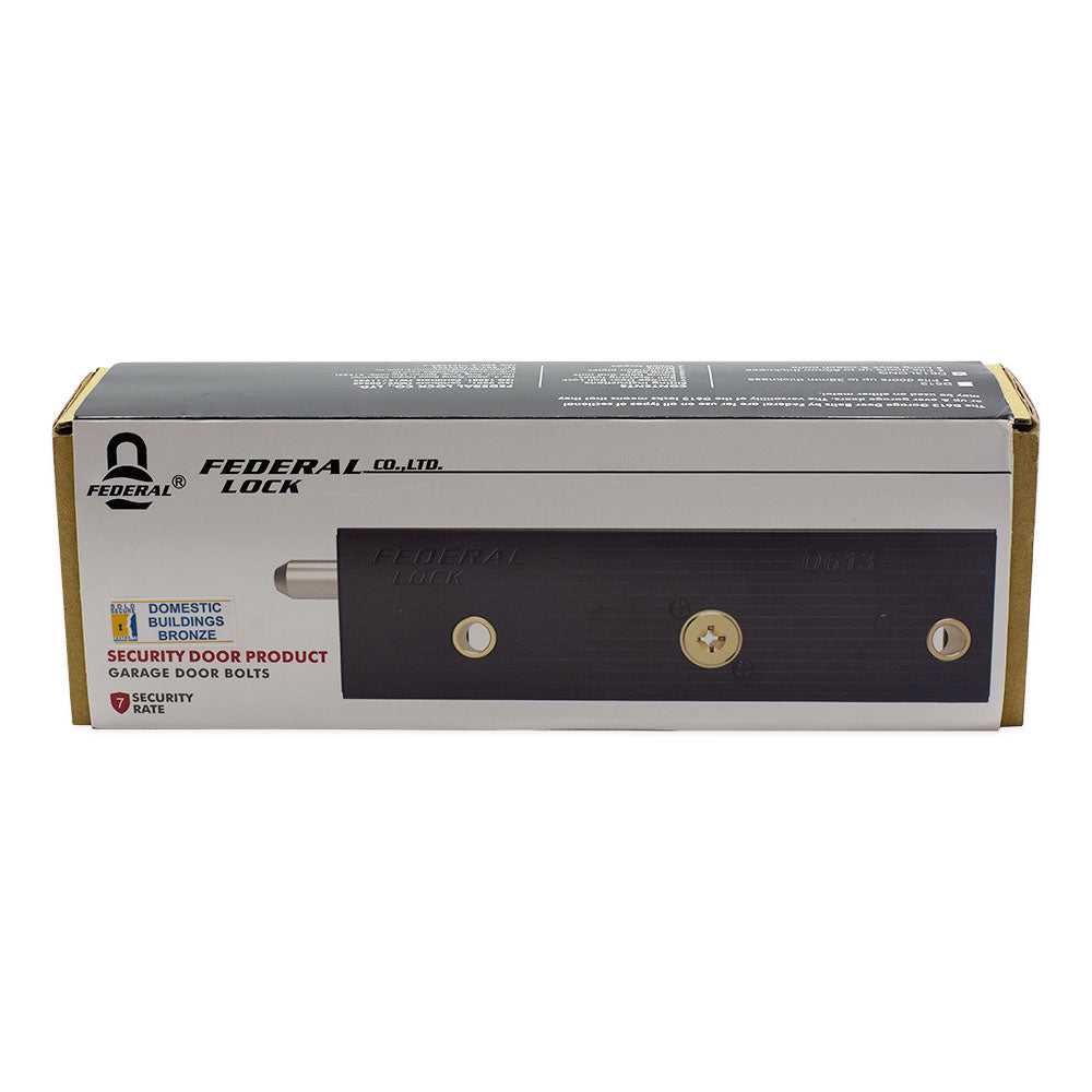Federal Lock D613 Enfield Garage Door Security Bolts Lock - Sold Secure