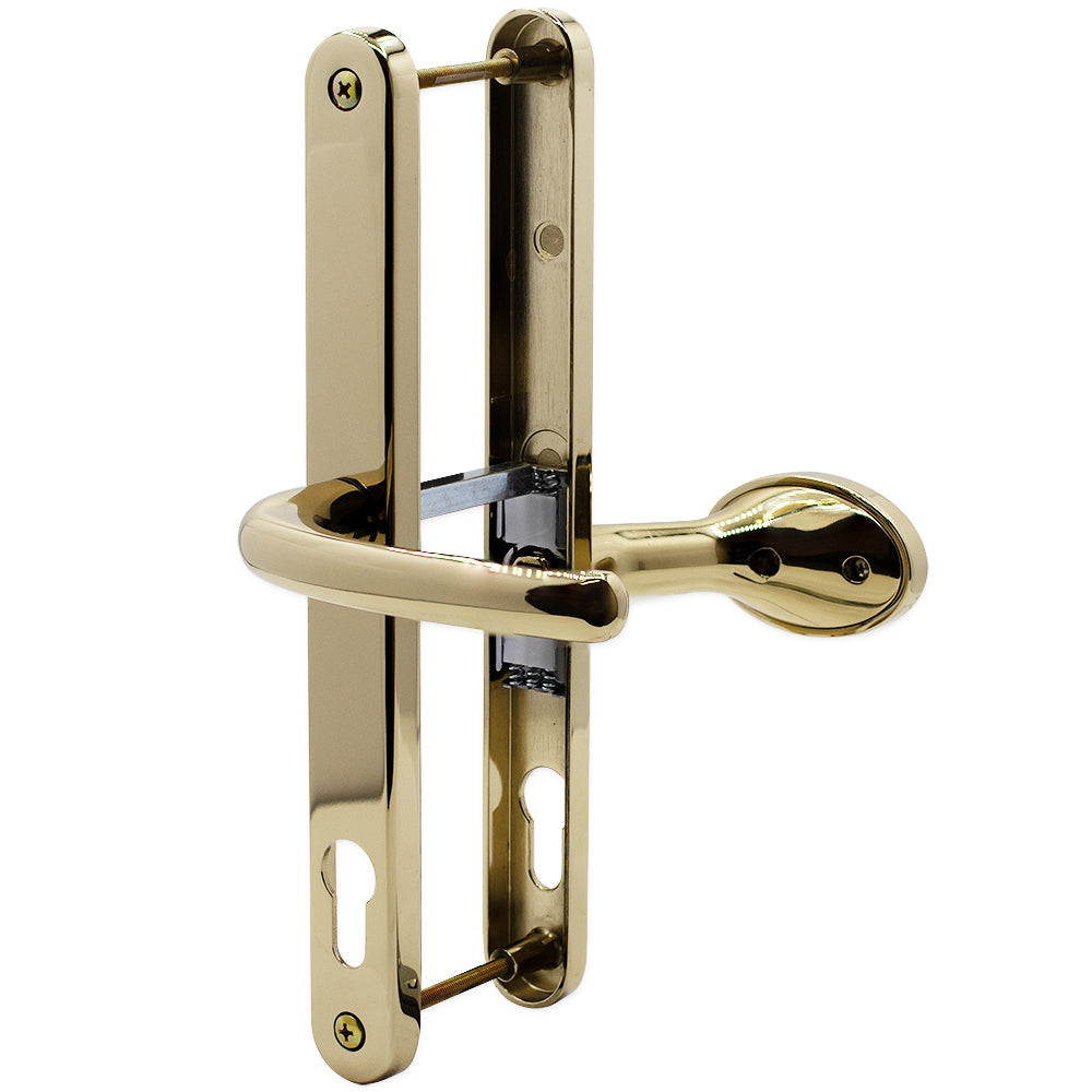 fab &amp; fix blenheim lever pad door handle gold