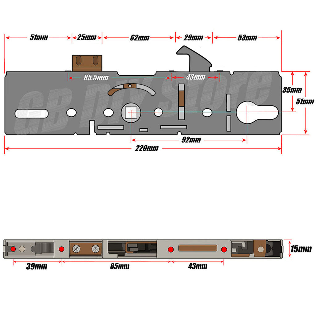 era bifold door lock gearbox technical