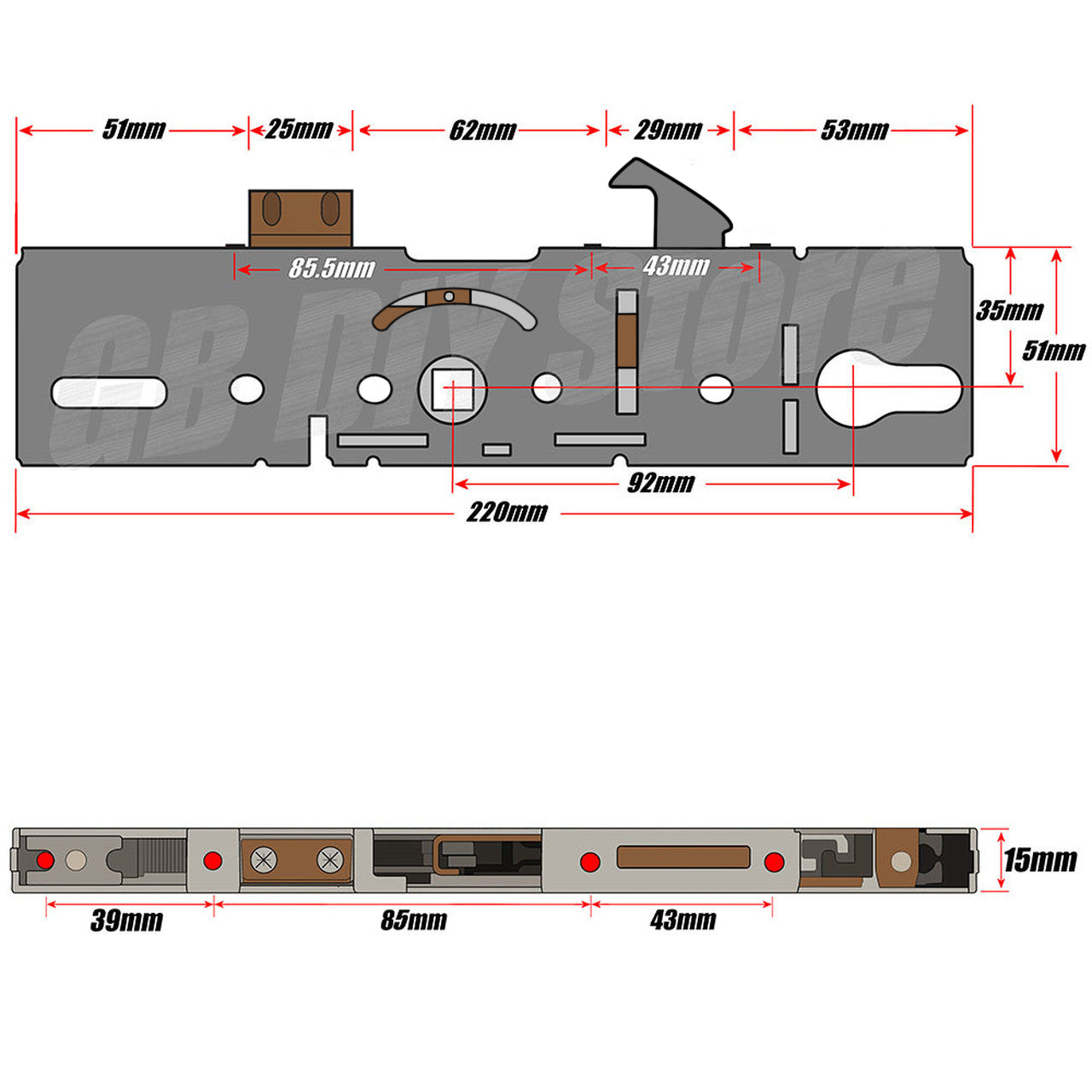 era bifold door lock gearbox technical
