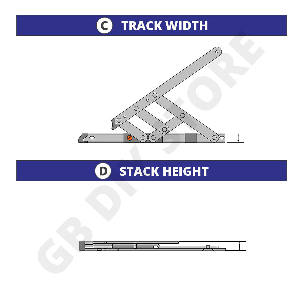 Defender Slimline Window Hinge 15mm measuring guide 2