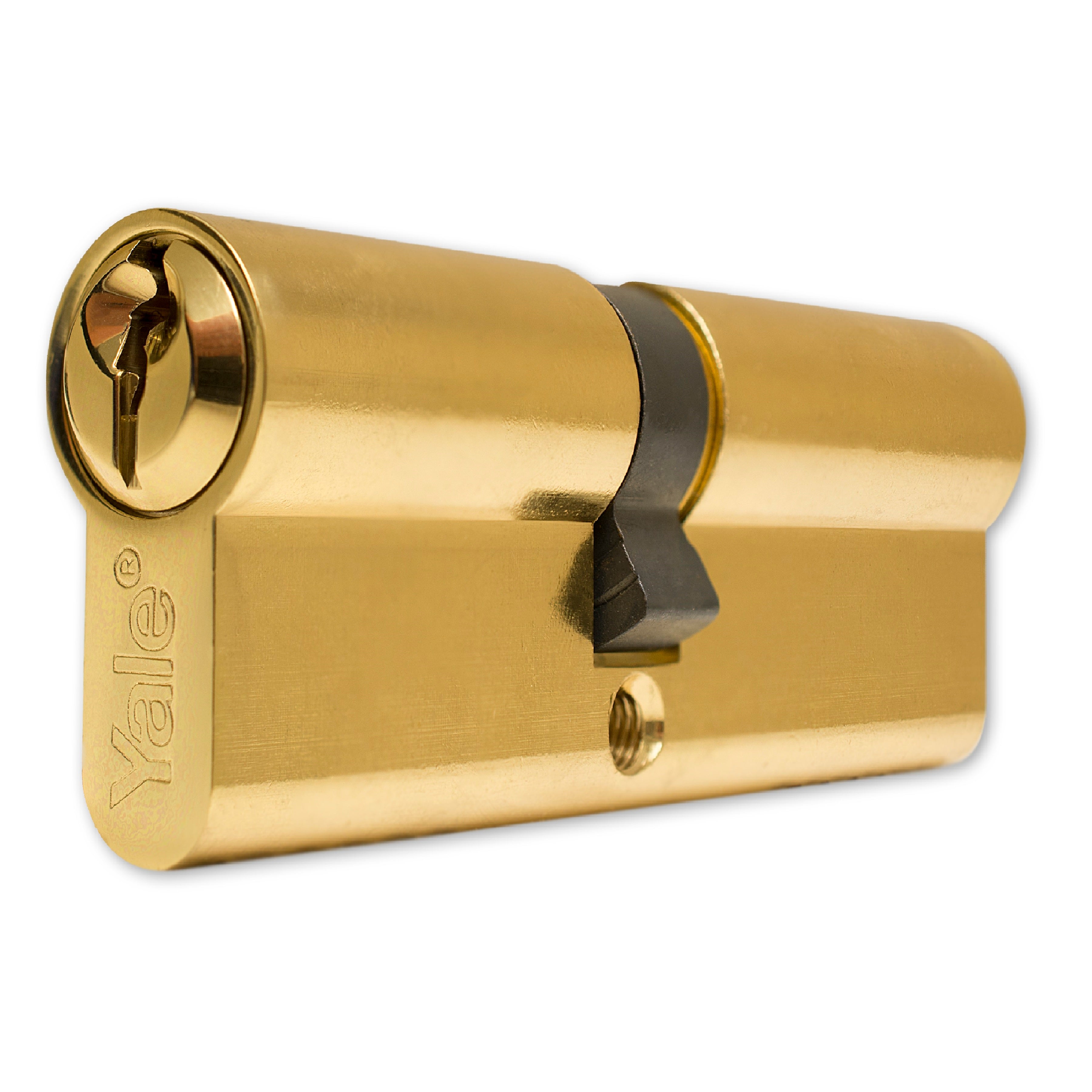 Yale Standard Euro Cylinder Door Lock Polished Brass