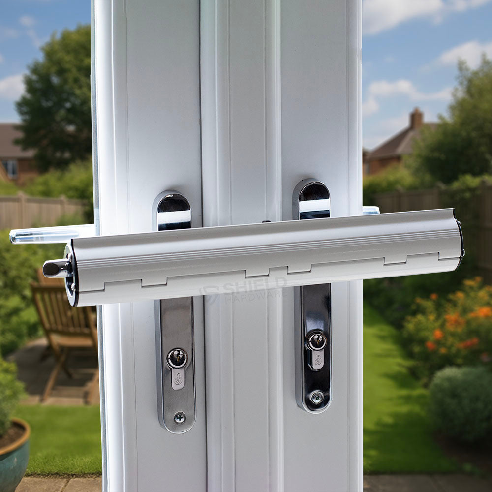 French Door Security Lock - Heavy Duty Patio &amp; Conservatory Handle Lock