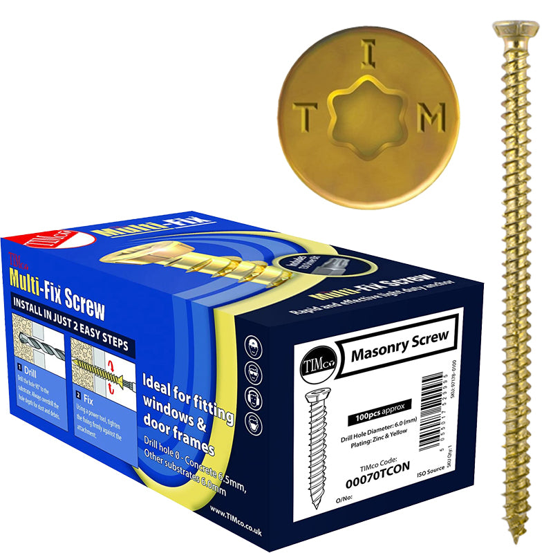 Timco Multi Fix Concrete Fixing Bolts With Box