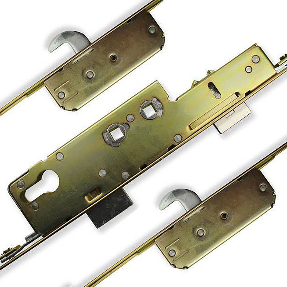 Avocet 2 Hook 2 Roller Door Lock Gold Gearbox Mechanism