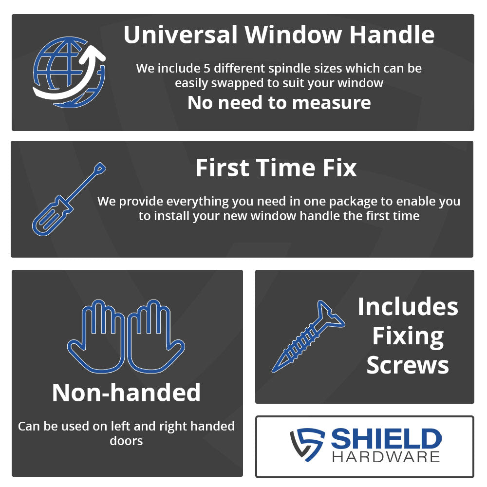 universal upvc window handle white key features