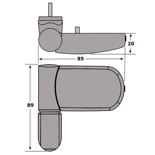 Avocet MT3D uPVC Door Flag Hinge Technical Details
