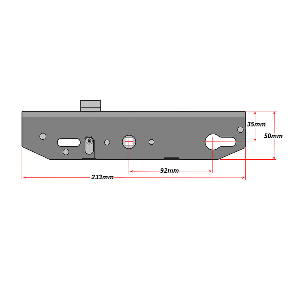 Mila Coldseal Latch Only Replacement Door Lock Gearbox  Technical