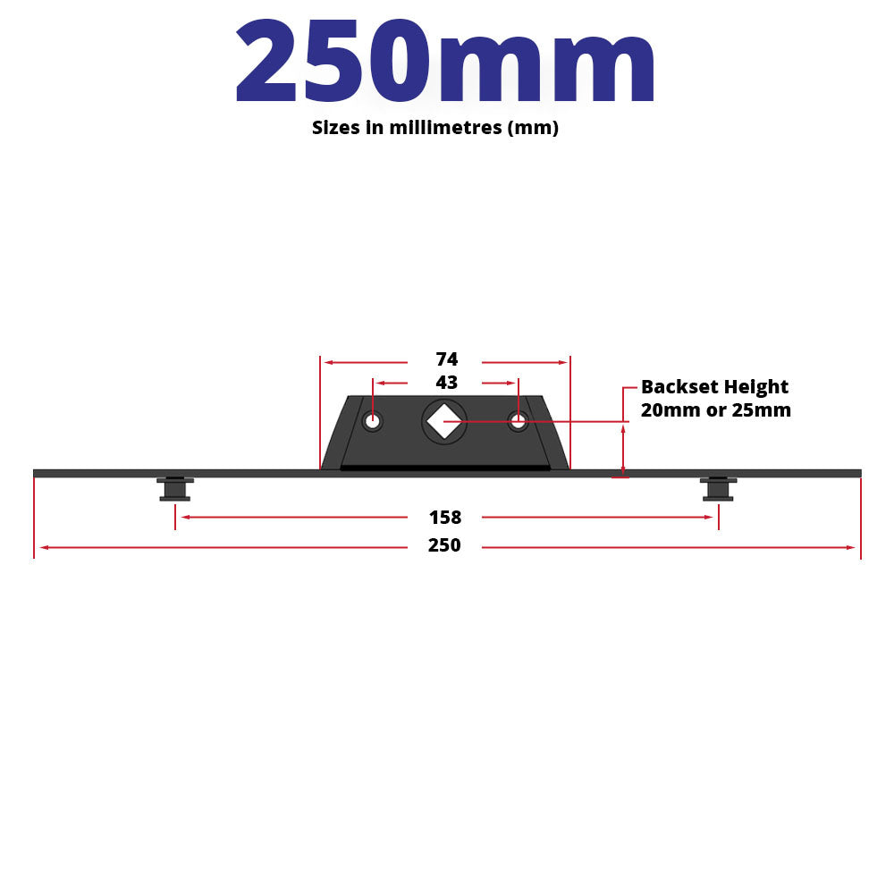 Avocet Offset Espag Rod U Rail Window Locking Mechanism