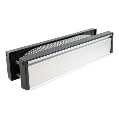 UAP Framemaster Letterplate Fire Rated Intumescent Letterbox 12 Inch Satin Satin Silver