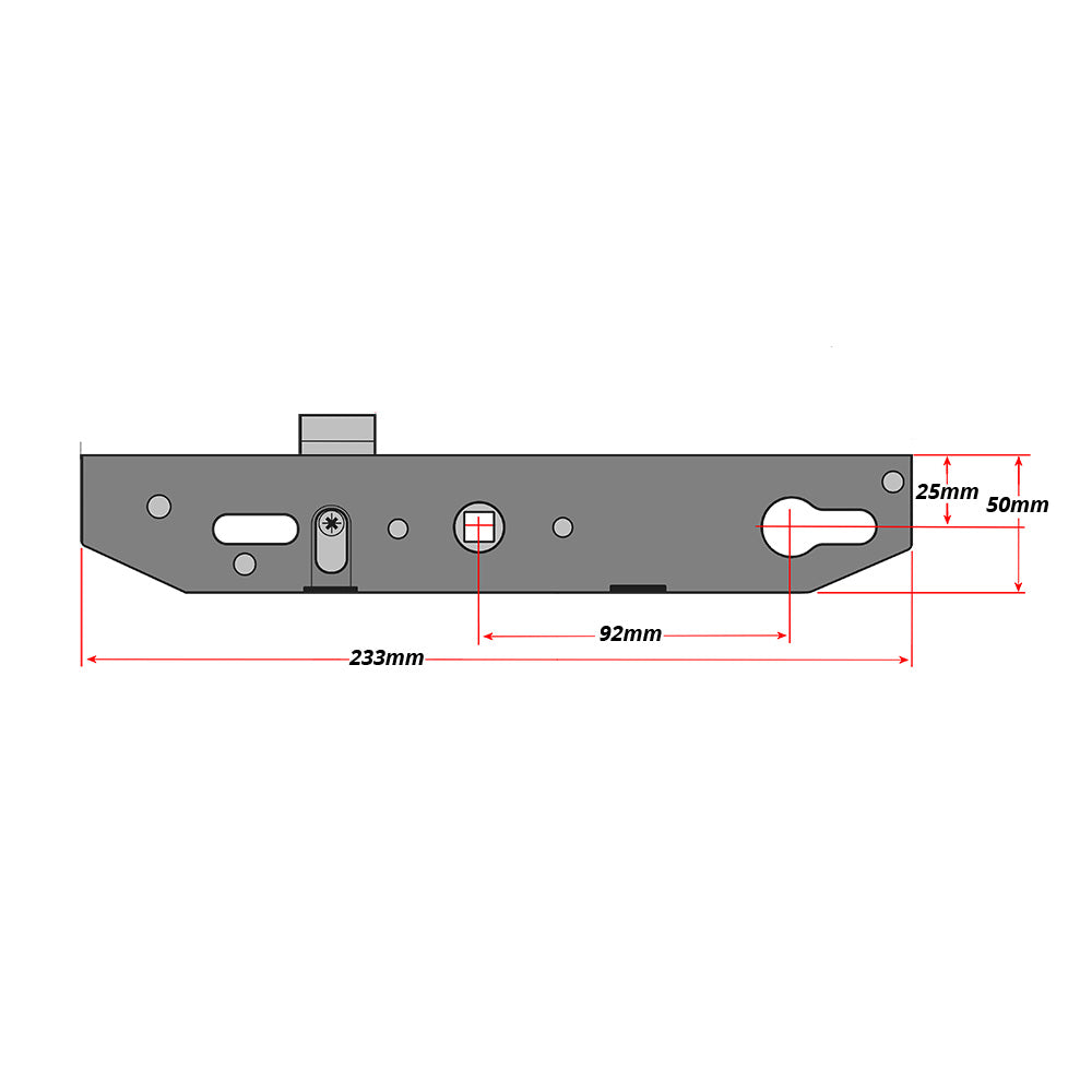 Mila Coldseal Latch Only Replacement Door Lock Gearbox Centre Case 25mm