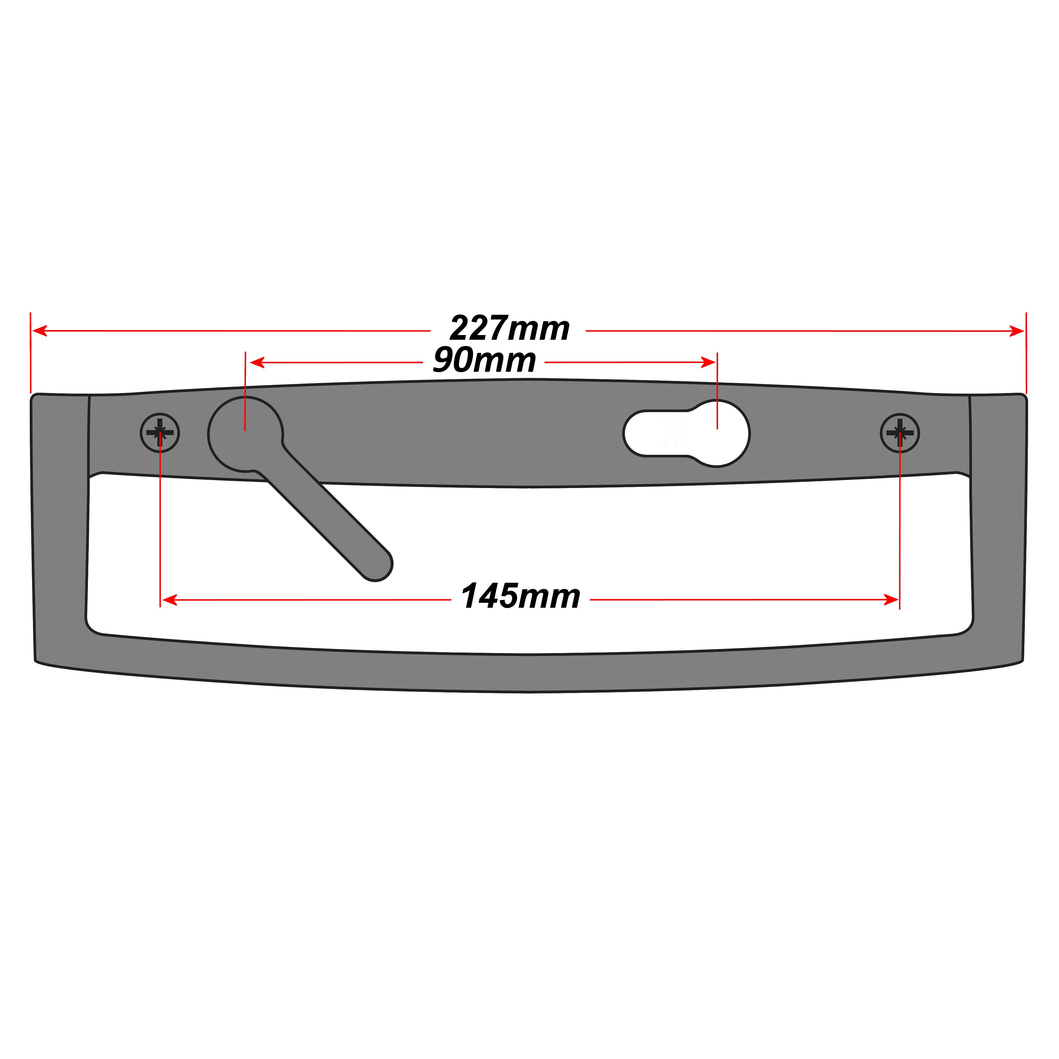 Fuhr 90PZ Sliding Patio Door Handle Technical Details