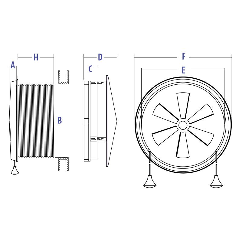 Vent-A-Matic Cord Operated Ventilator Technical Details