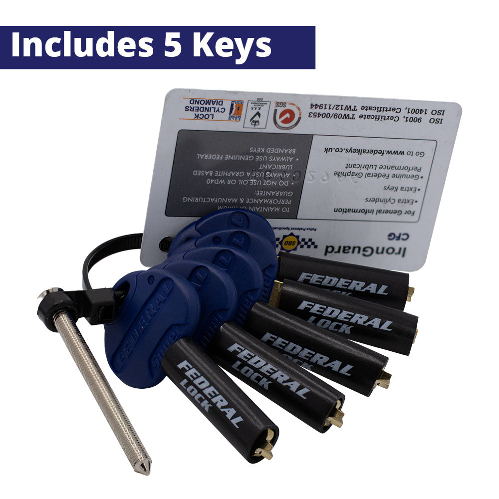 federal iron guard includes 5 dimple keys
