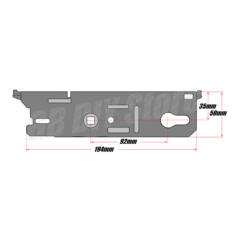 Fuhr Replacement Slave Door Lock Gearbox Centre Case 35mm Genuine