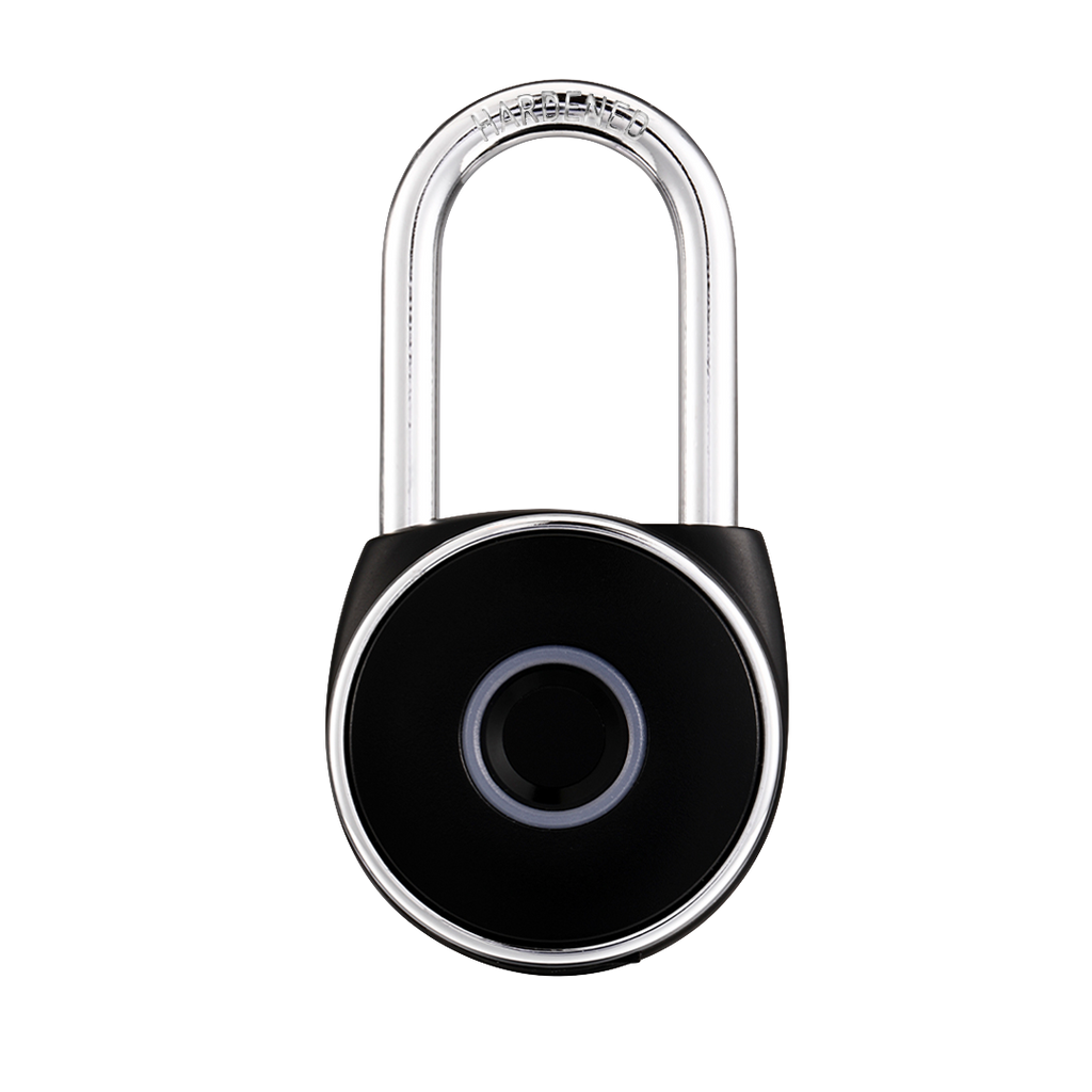 blusafe mirage fingerprint padlock black