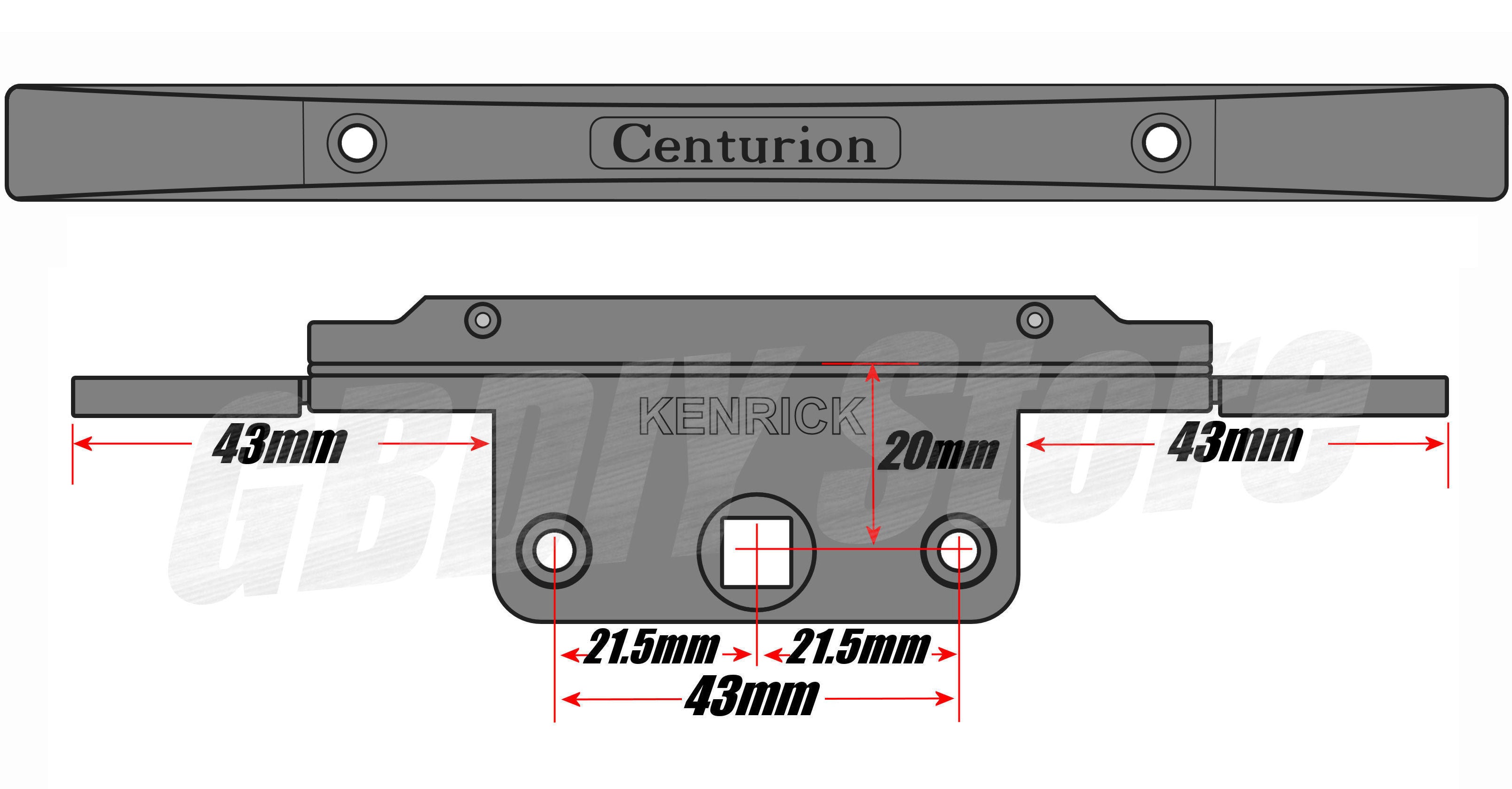 Kenrick Centurion Window Locking Mechanism Gearbox 20mm Backset Technical Details