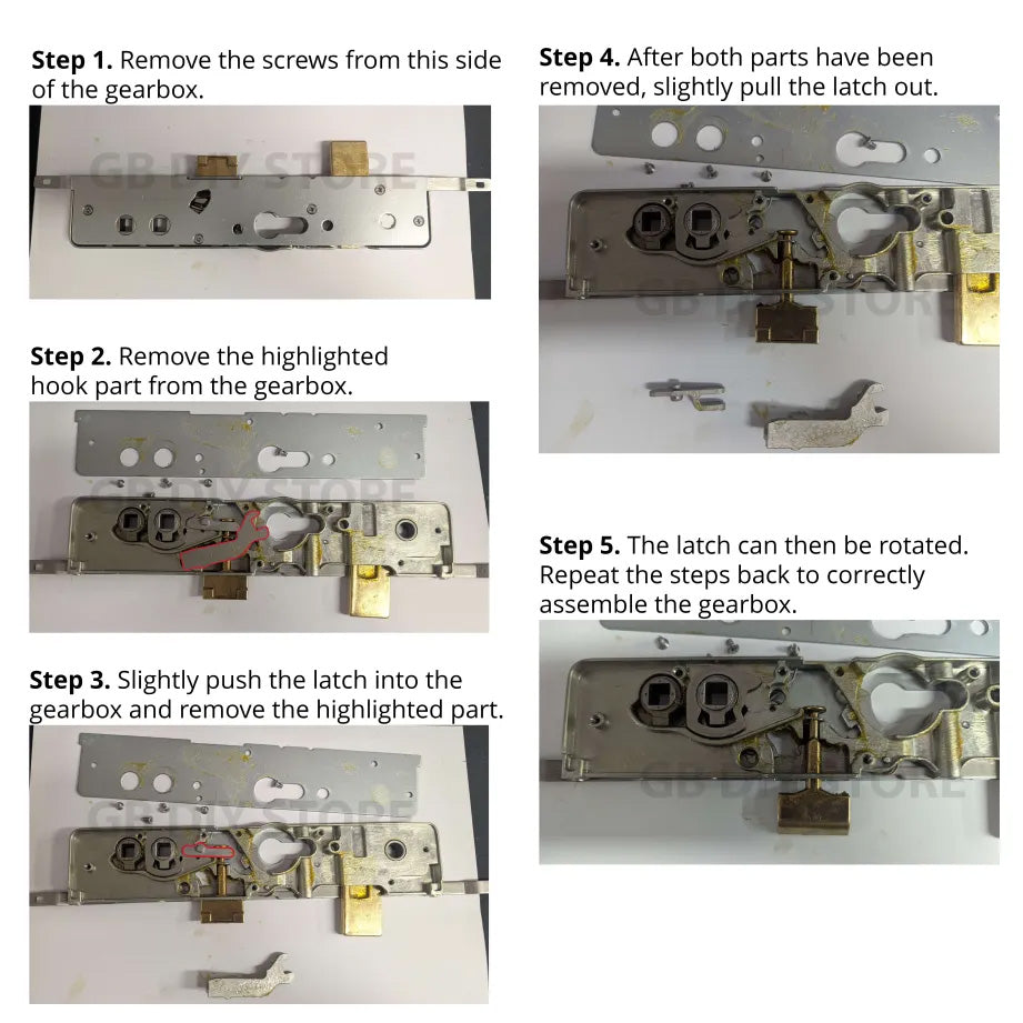 Cego Surelock Gearbox Door Lock Centre Case Replacement 35mm Backset