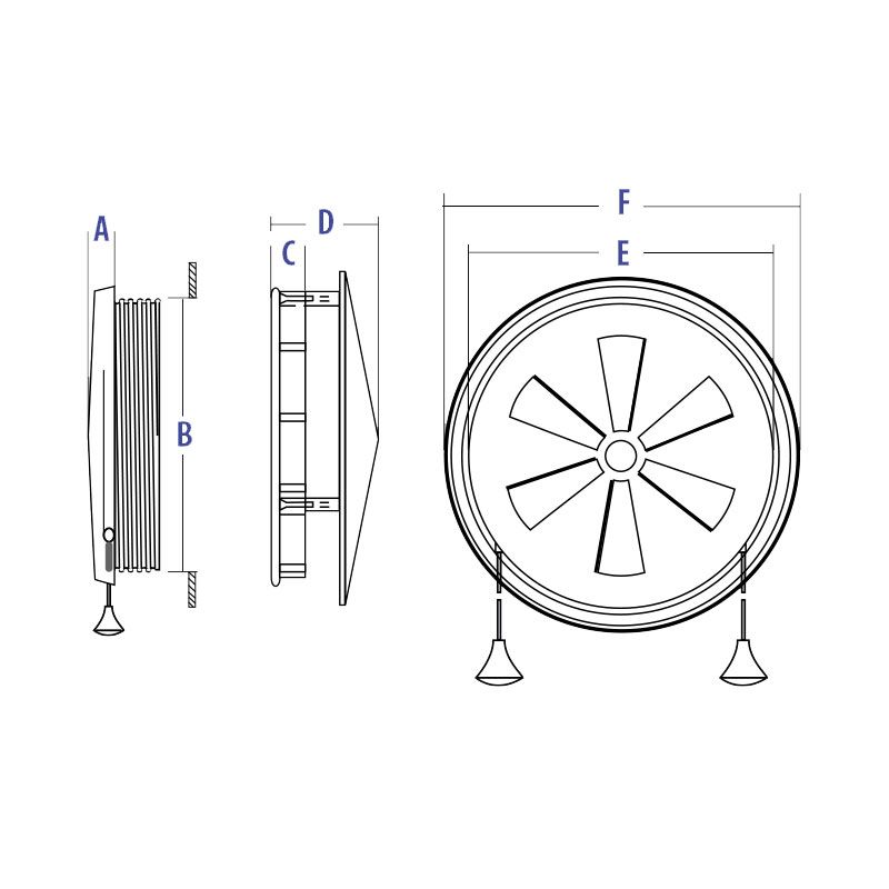RW Simon Vent-a-Matic Single Glazed Window Ventilator Technical Details