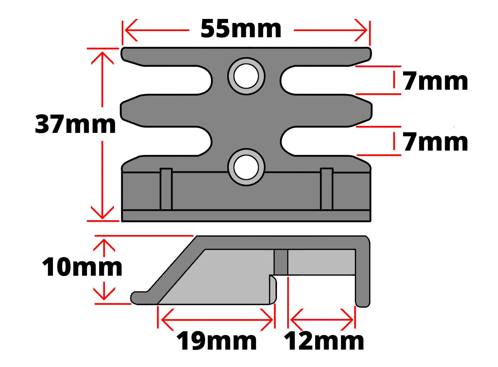 Avocet WMS Espag Mushroom uPVC Window Keep ERK043MA Technical Details