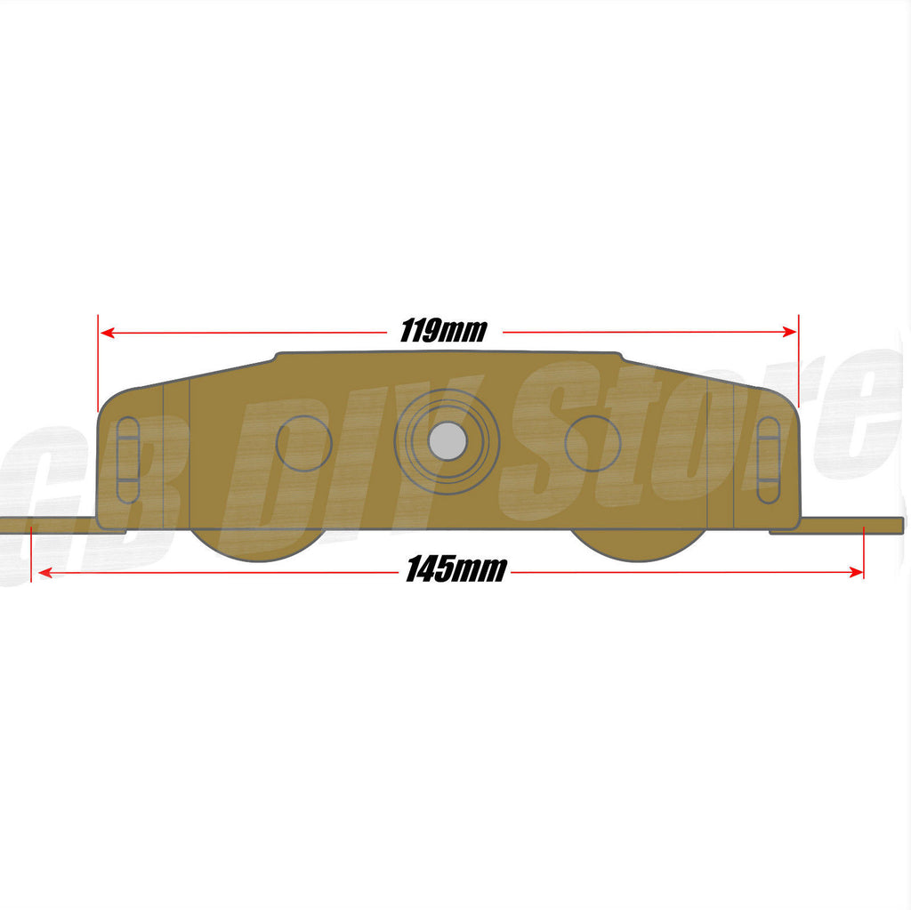 Pair of D 1973 S Steel Tandem Patio Door Rollers 32mm Wheels Sliding Doors Technical Details