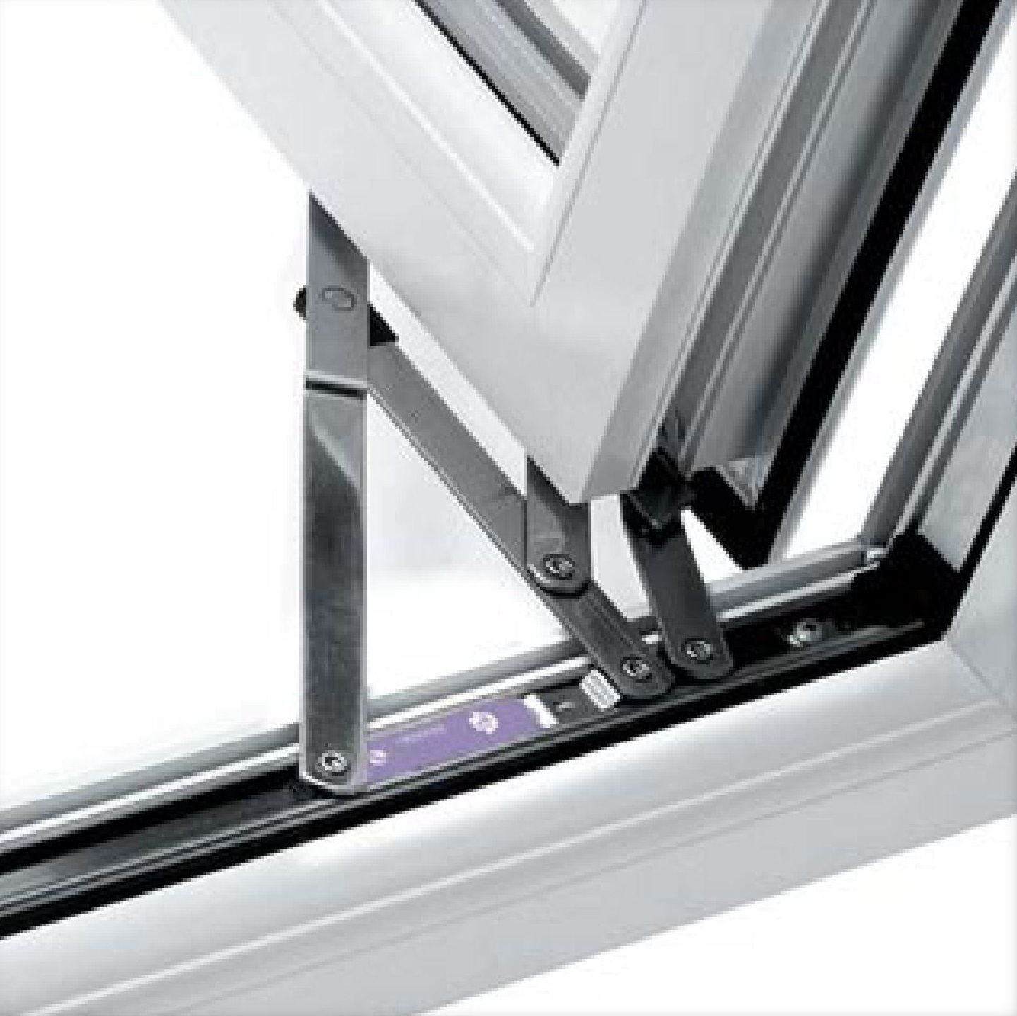 Yale Egress Fire Escape Window Hinge Friction Stay Close Up