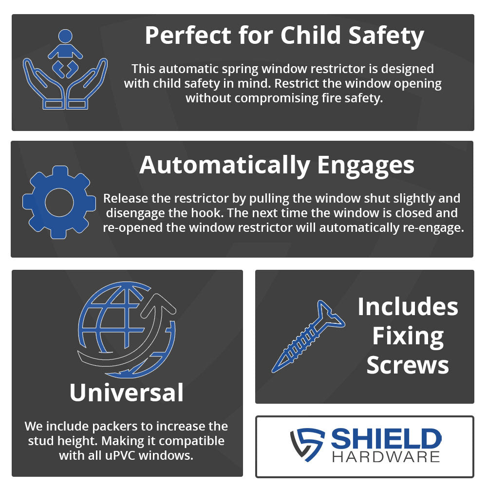 automatic upvc window restrictor key features