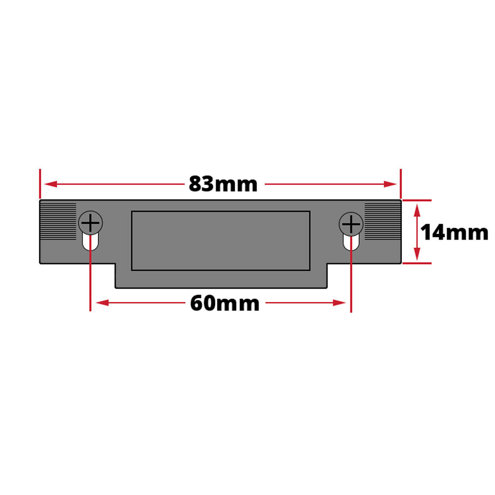 Avocet Centre Latch Plate 60mm Screw Centres Technical Details
