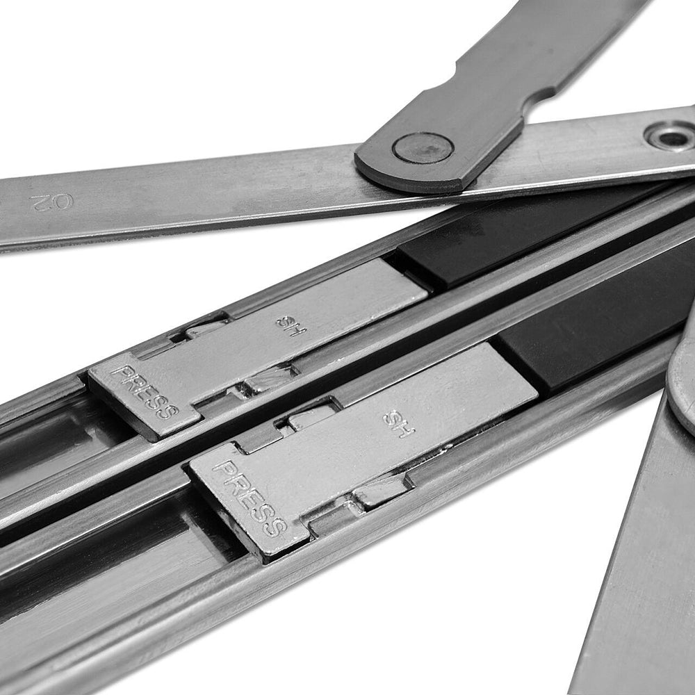 upvc restrictor window hinge pair close up