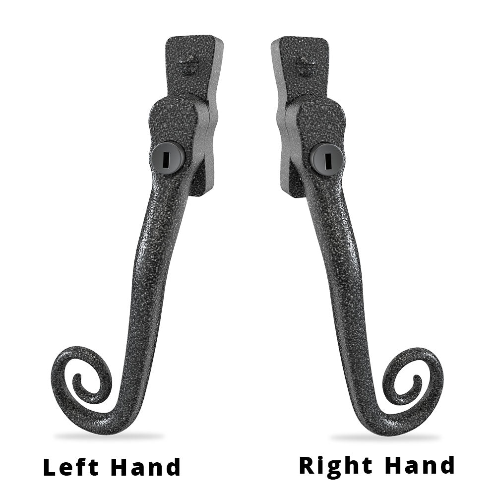 mila heritage upvc window handle monkey tail pewter