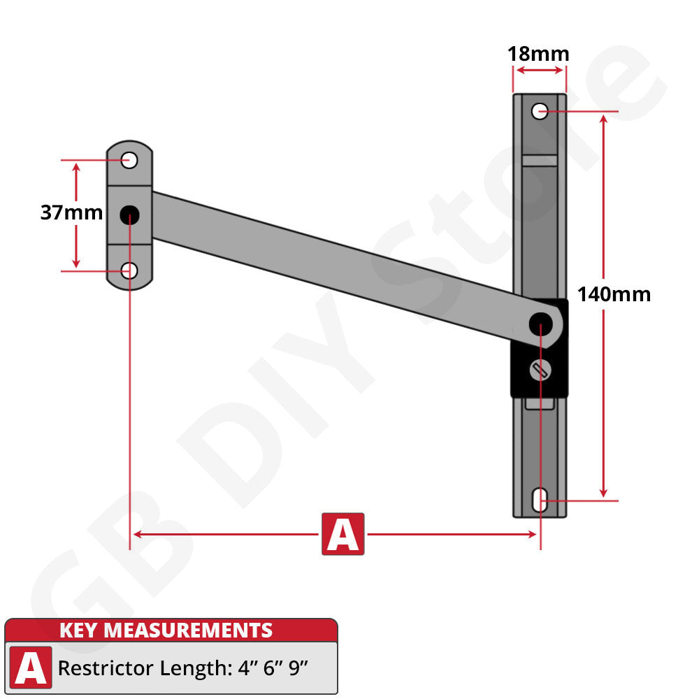 Yale Permanent Concealed Window Restrictor Stay
