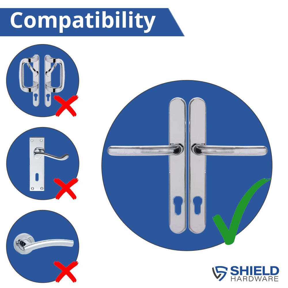 French Door Security Lock - Heavy Duty Patio &amp; Conservatory Handle Lock