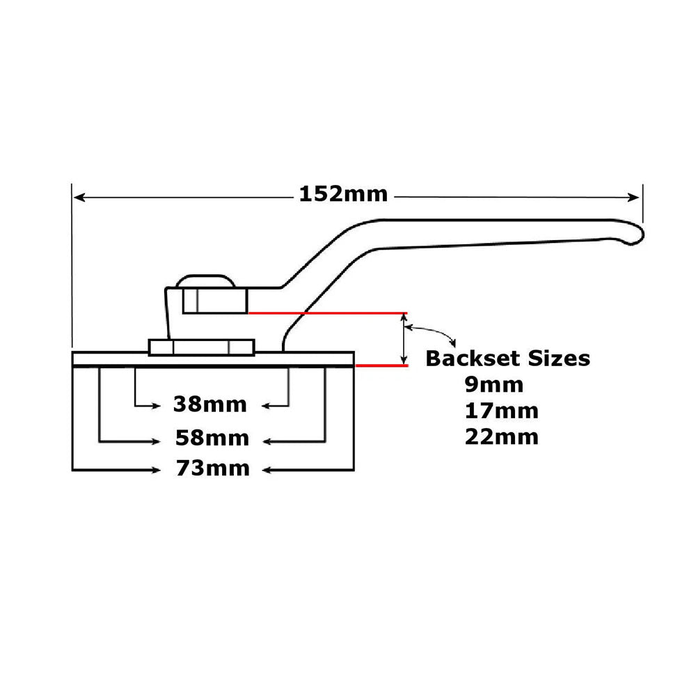 Avocet WMS Cockspur Window Handle Technical Details