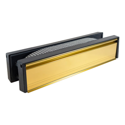 UAP Framemaster Letterplate Fire Rated Intumescent Letterbox 12 Inch Satin Gold