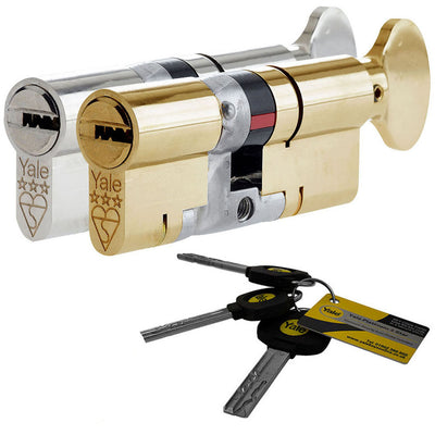 Yale Platinum 3 Star uPVC Door Lock Euro Cylinder Thumb Turn