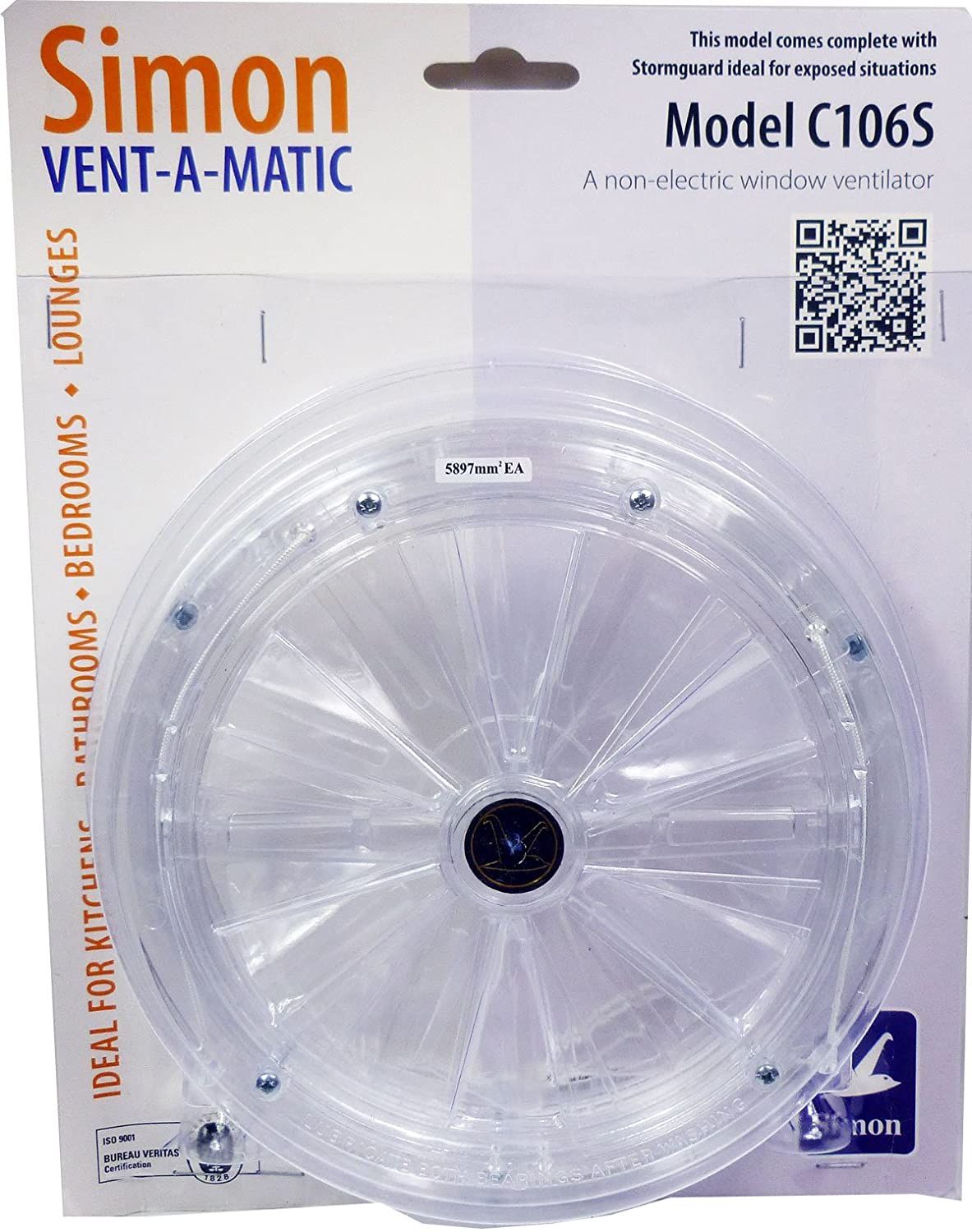 Vent-a-Matic Window Ventilator Including Storm Guard