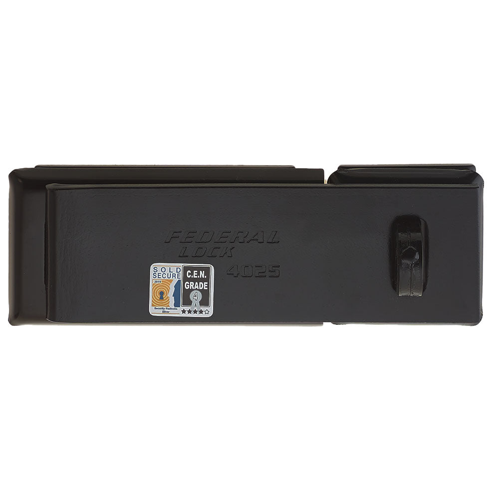 Federal Lock 4025 Hasp &amp; Staple - Sold Secure Silver