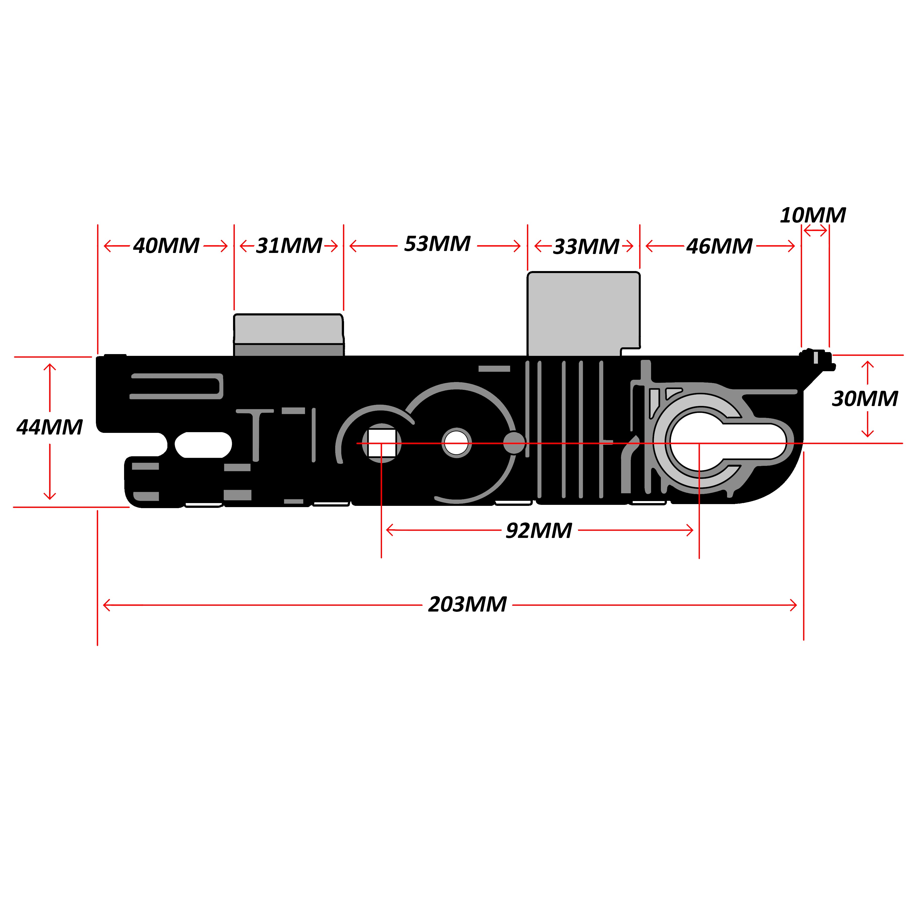 GU Europa New Style Replacement Door Lock Gearbox Centre Case 30mm Backset Technical Details